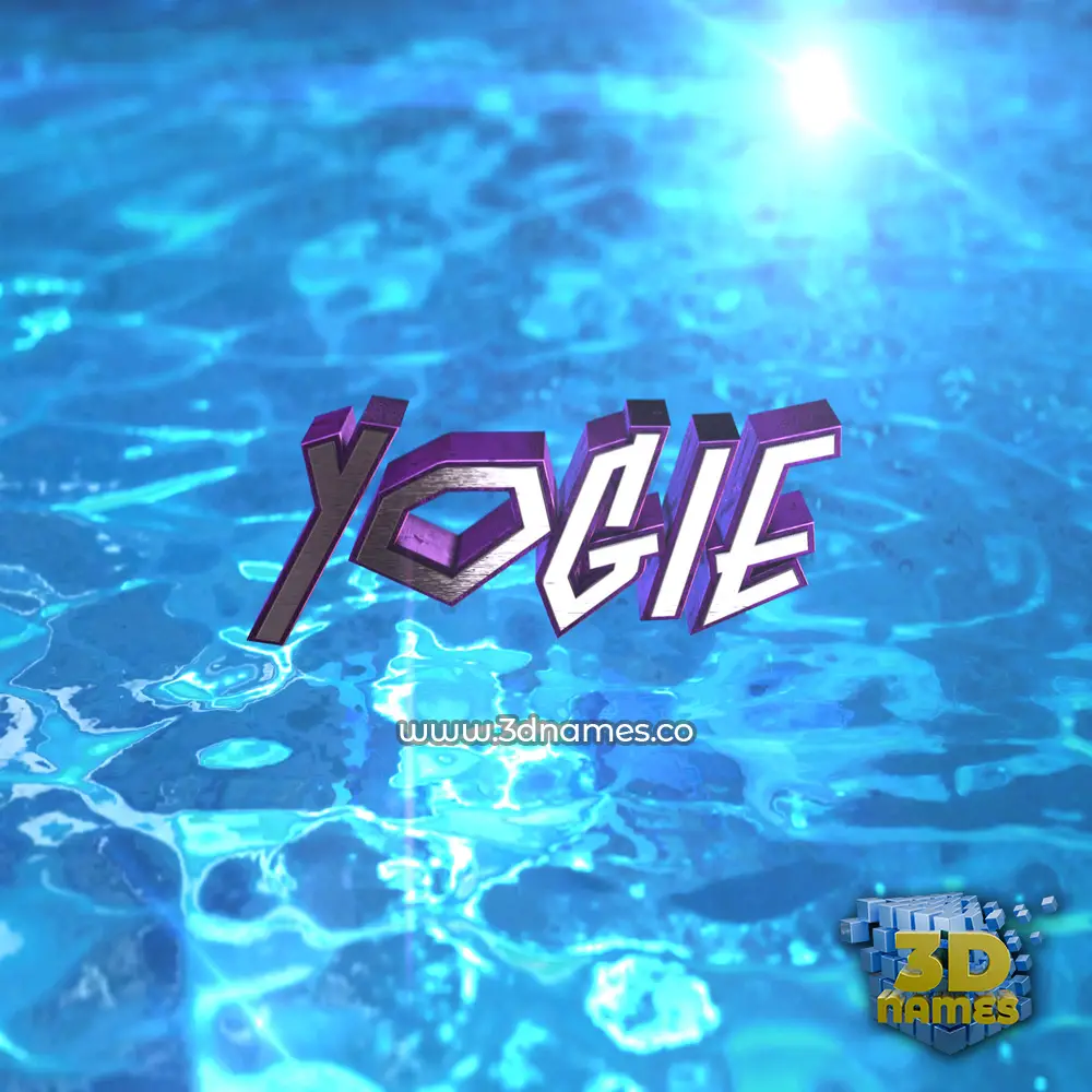 yogie in Water 2015 style - 3D name wallpaper