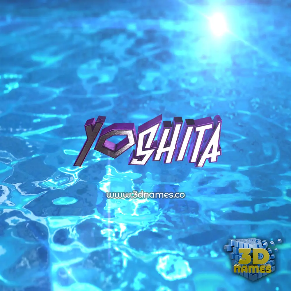yoshita in Water 2015 style - 3D name wallpaper