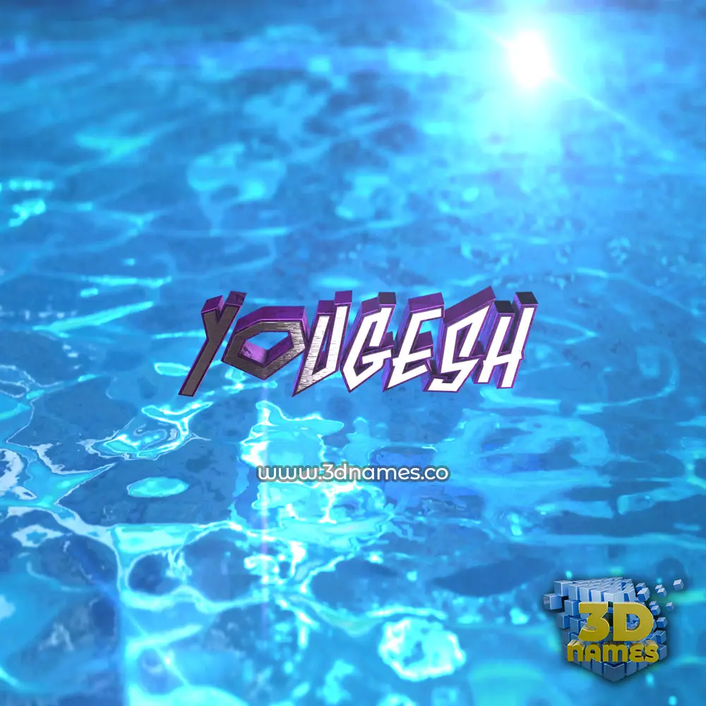 yougesh in Water 2015 style - 3D name wallpaper