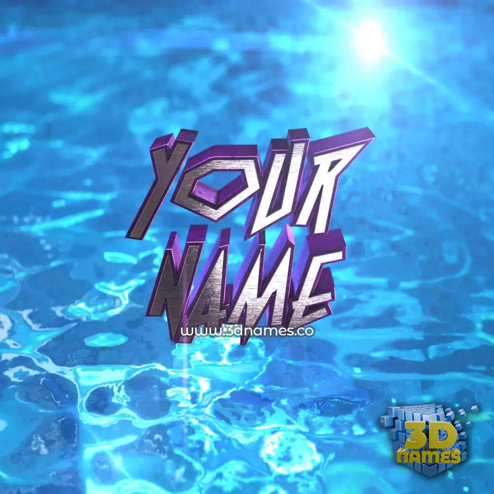 your name in Water 2015 style - 3D name wallpaper