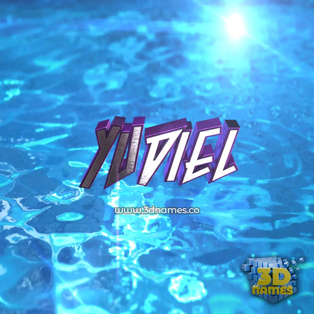 yudiel in Water 2015 style - 3D name wallpaper