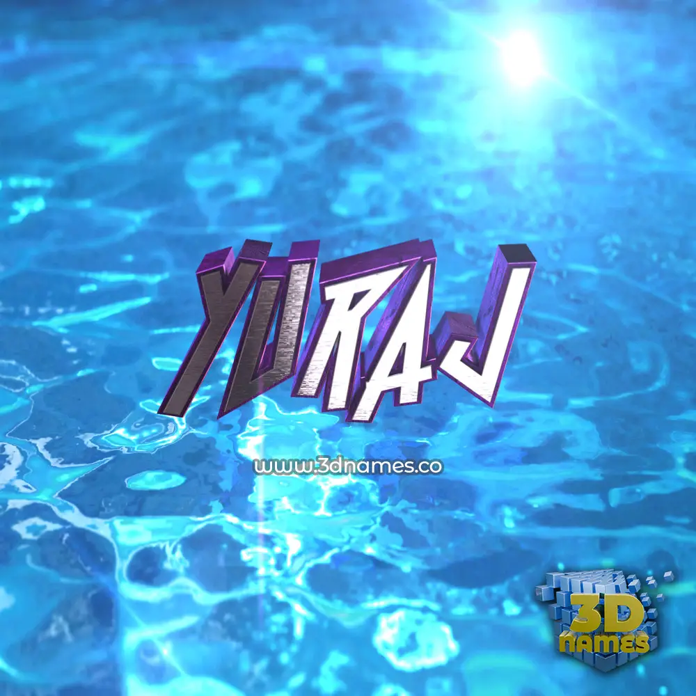 yuraj in Water 2015 style - 3D name wallpaper
