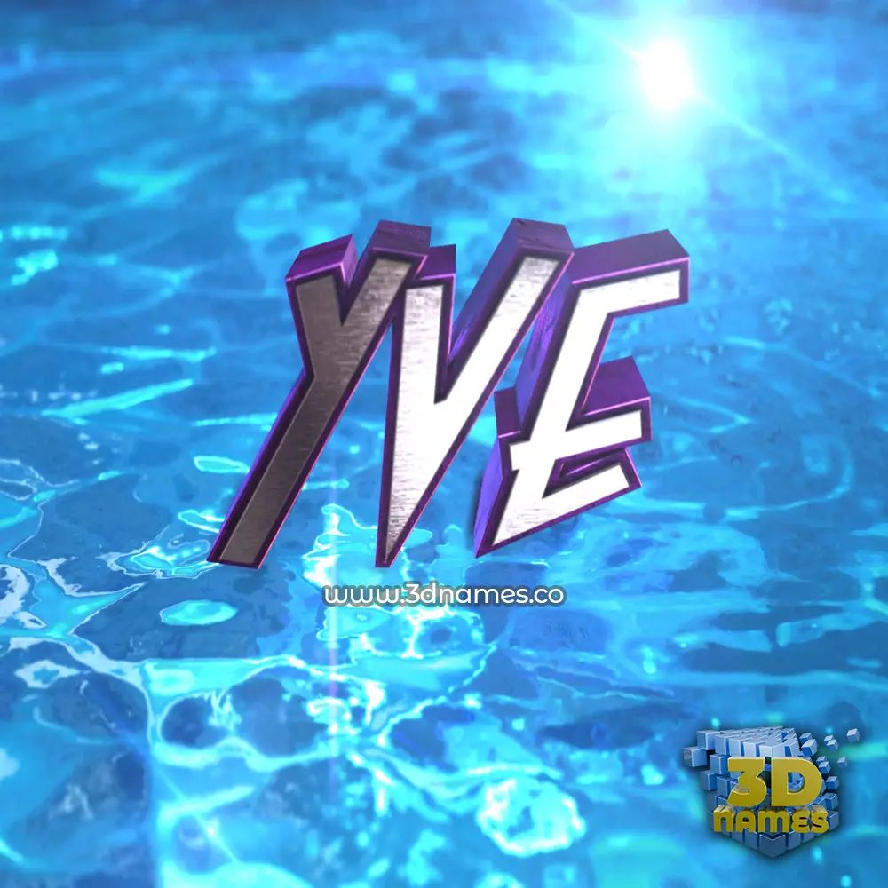 yve in Water 2015 style - 3D name wallpaper