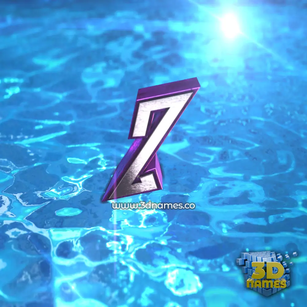 z in Water 2015 style - 3D name wallpaper