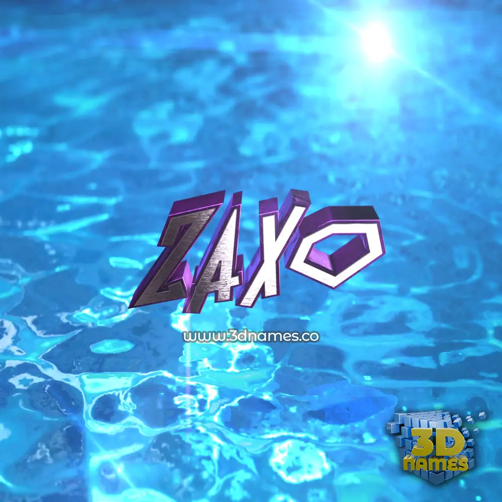zaxo in Water 2015 style - 3D name wallpaper