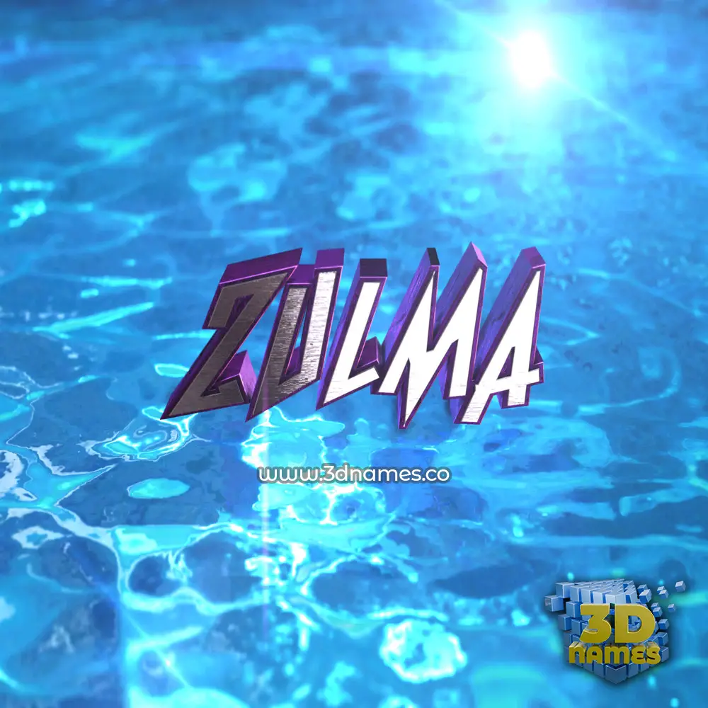 zulma in Water 2015 style - 3D name wallpaper