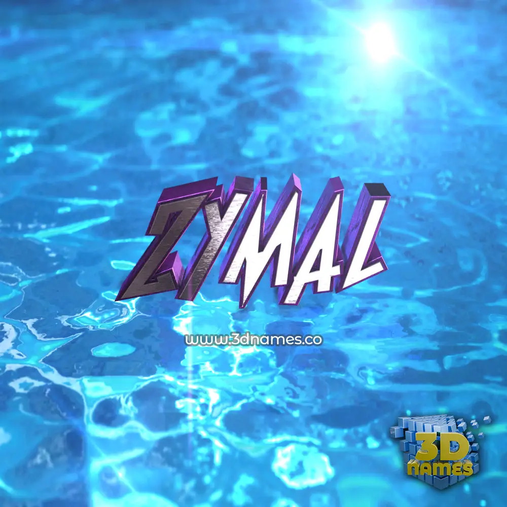 zymal in Water 2015 style - 3D name wallpaper