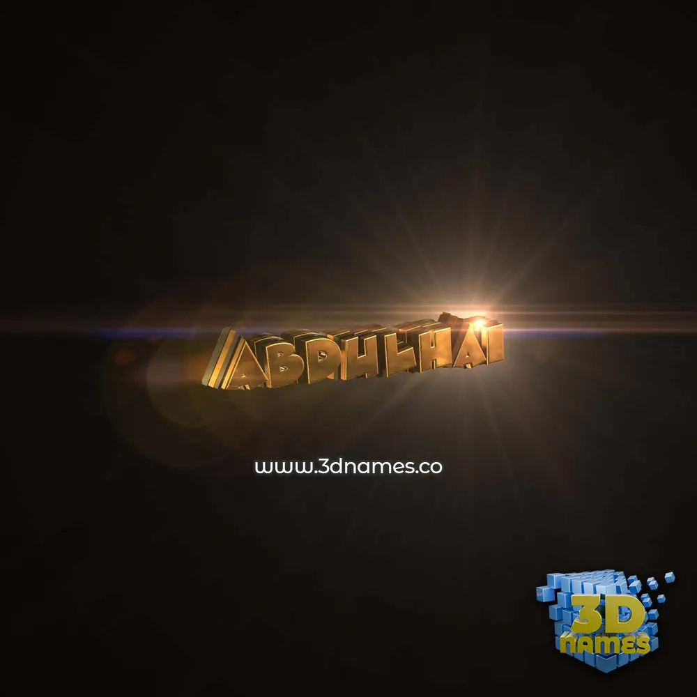 abdulhai in Golden Sparkle style - 3D name wallpaper