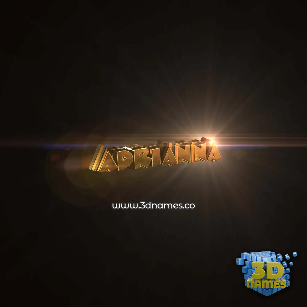 adrianna in Golden Sparkle style - 3D name wallpaper