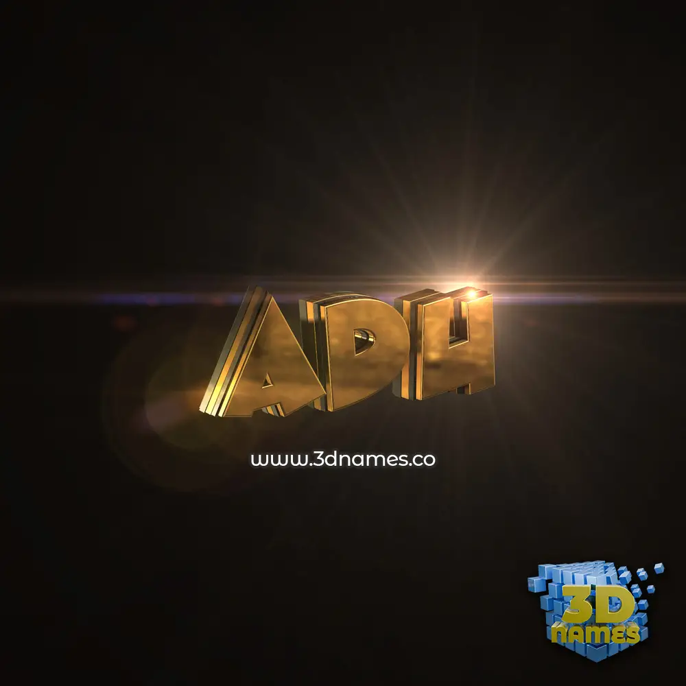 adu in Golden Sparkle style - 3D name wallpaper