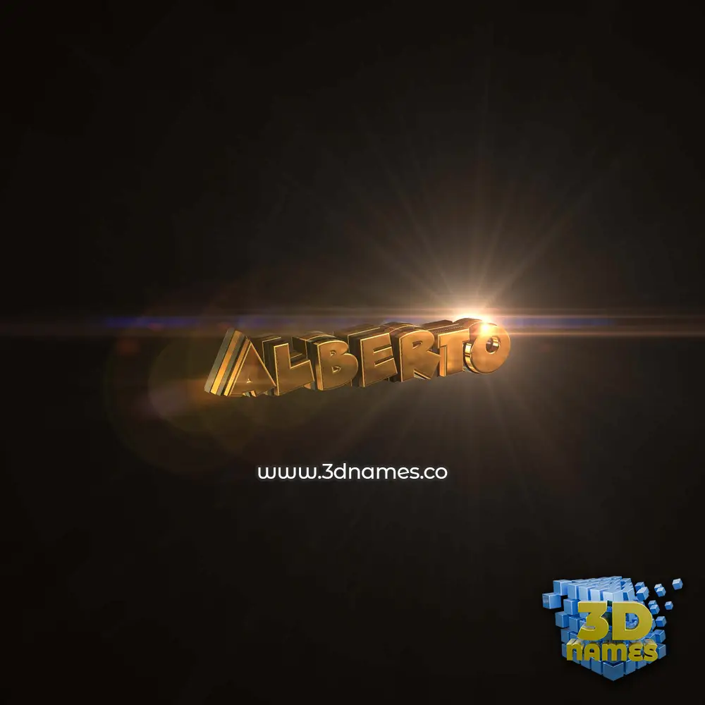 alberto in Golden Sparkle style - 3D name wallpaper