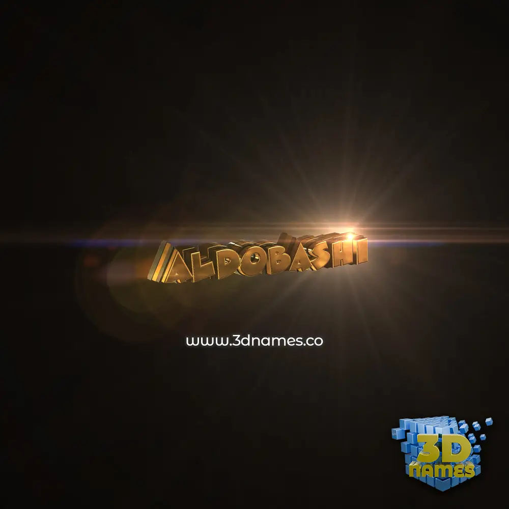 aldobashi in Golden Sparkle style - 3D name wallpaper