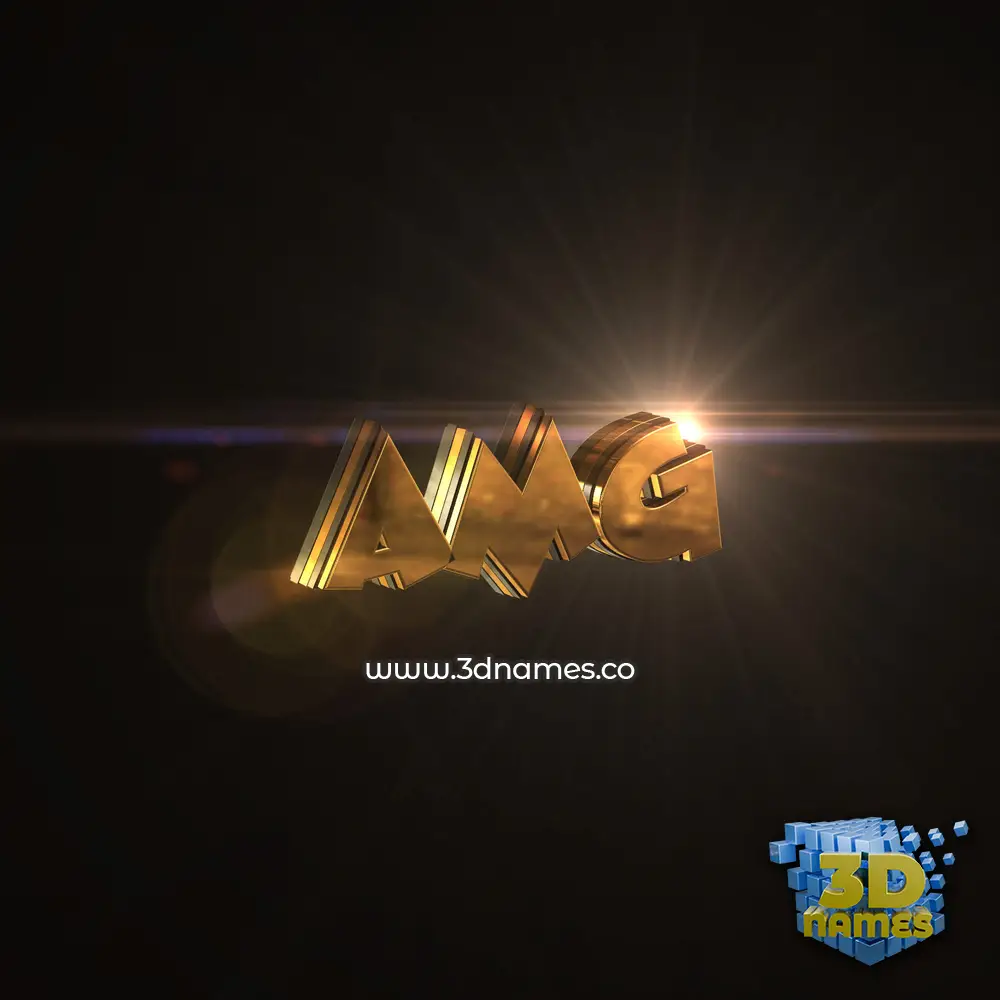 amg in Golden Sparkle style - 3D name wallpaper