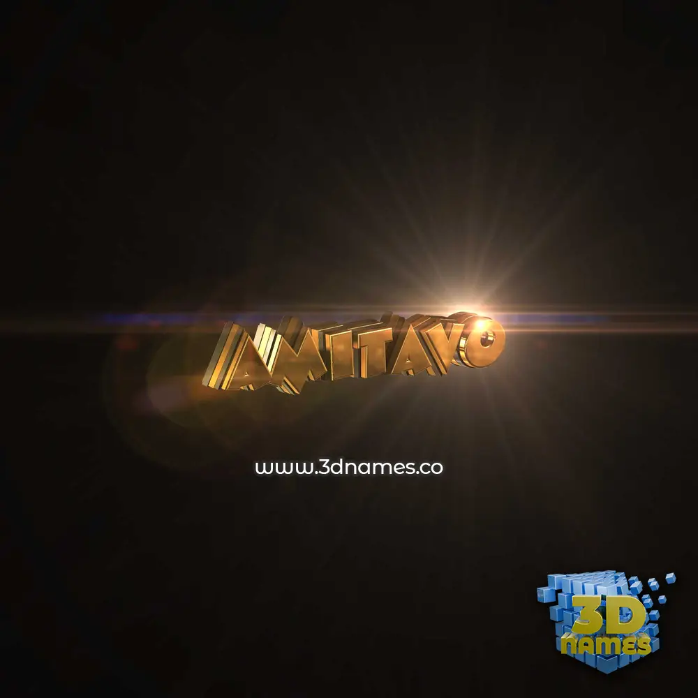 amitavo in Golden Sparkle style - 3D name wallpaper