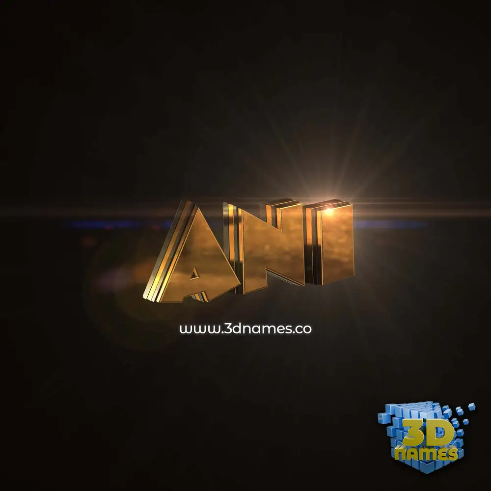 ani in Golden Sparkle style - 3D name wallpaper