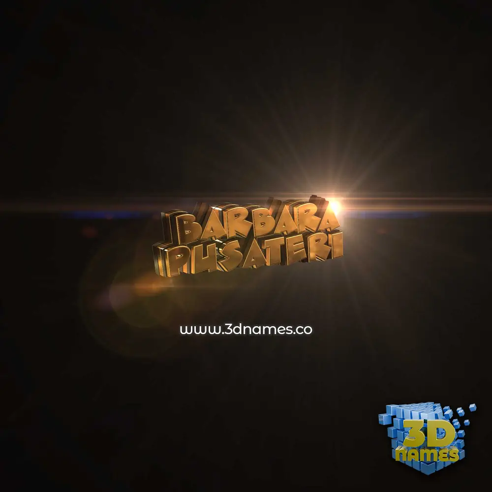 barbara pusateri in Golden Sparkle style - 3D name wallpaper