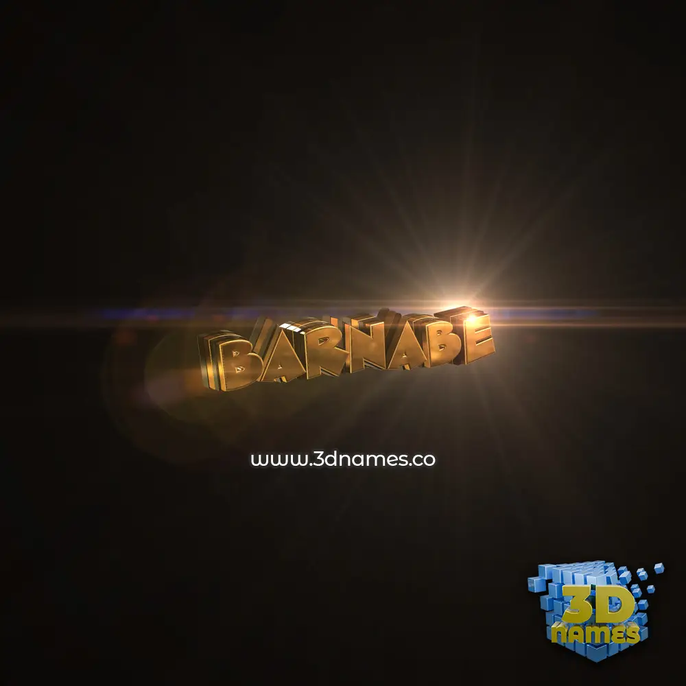 barnabe in Golden Sparkle style - 3D name wallpaper