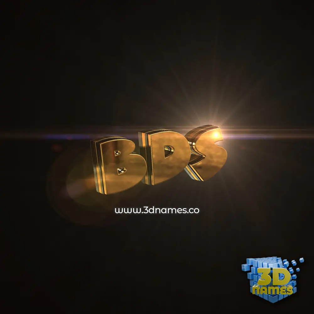 bds in Golden Sparkle style - 3D name wallpaper