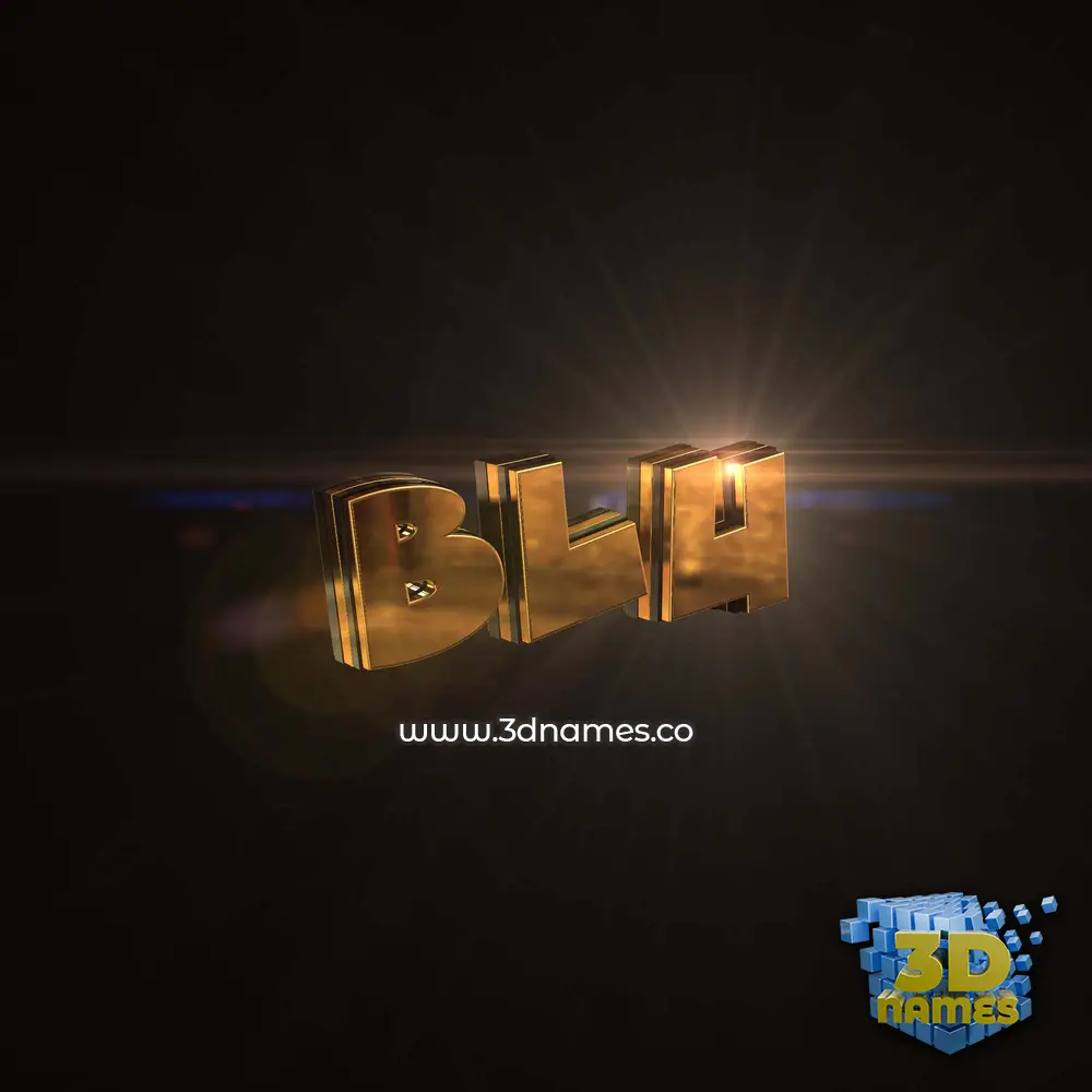 blu in Golden Sparkle style - 3D name wallpaper