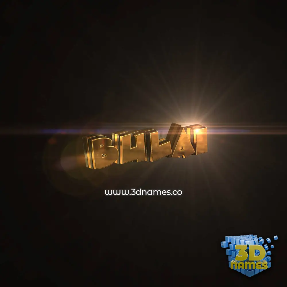 bulai in Golden Sparkle style - 3D name wallpaper