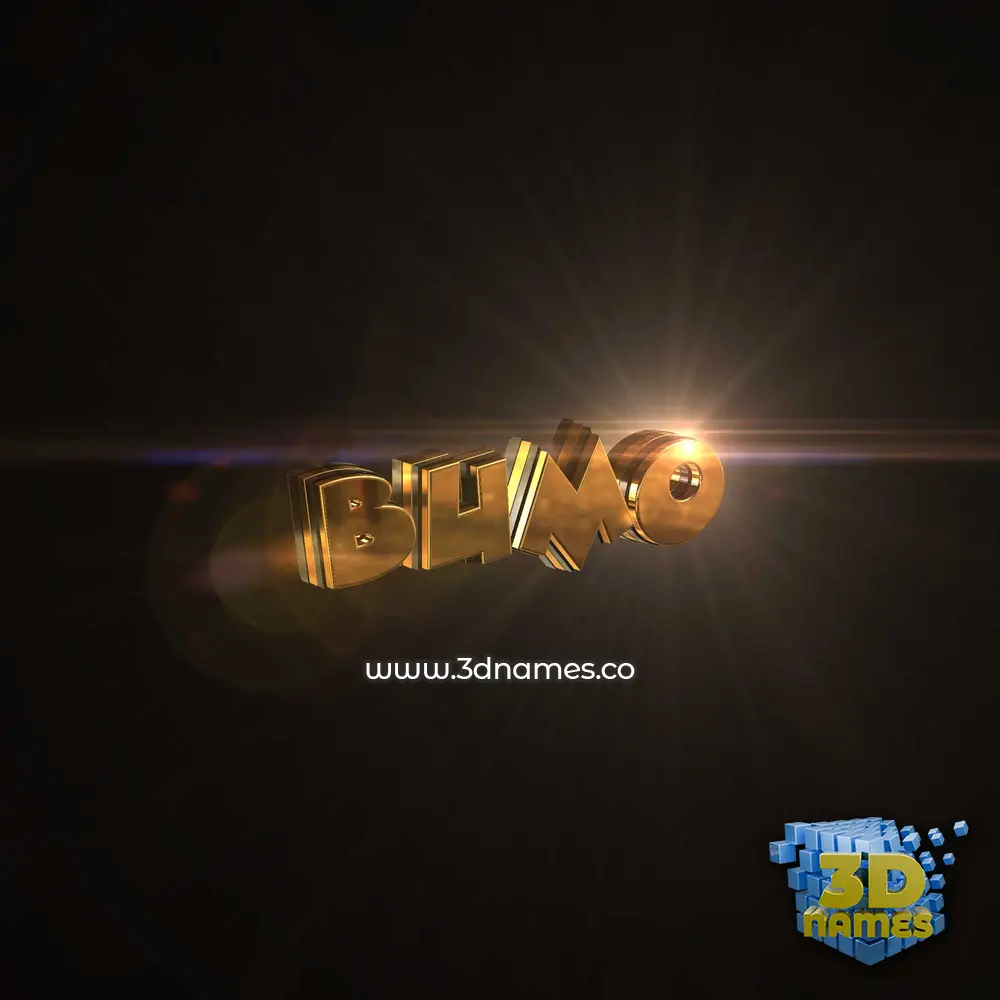 bumo in Golden Sparkle style - 3D name wallpaper