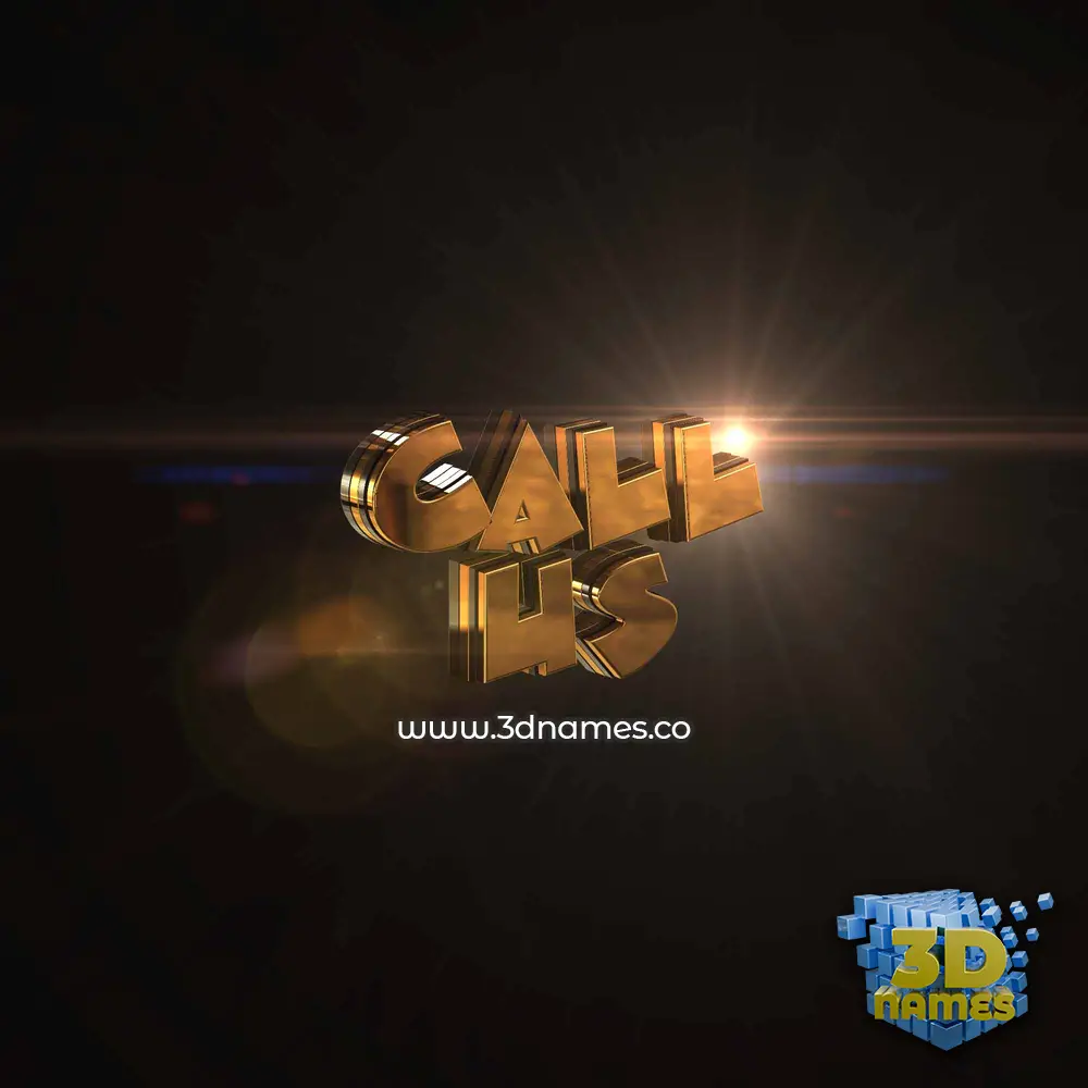 call us in Golden Sparkle style - 3D name wallpaper