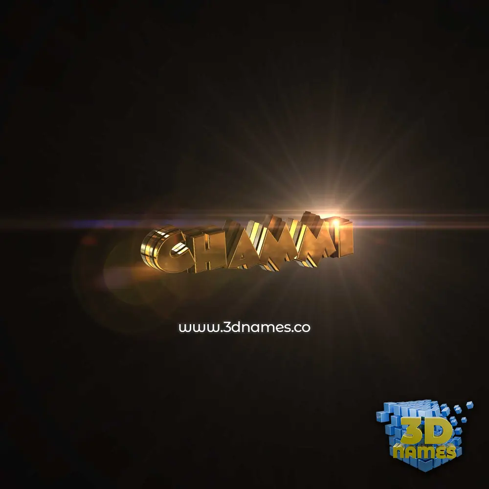 chammi in Golden Sparkle style - 3D name wallpaper