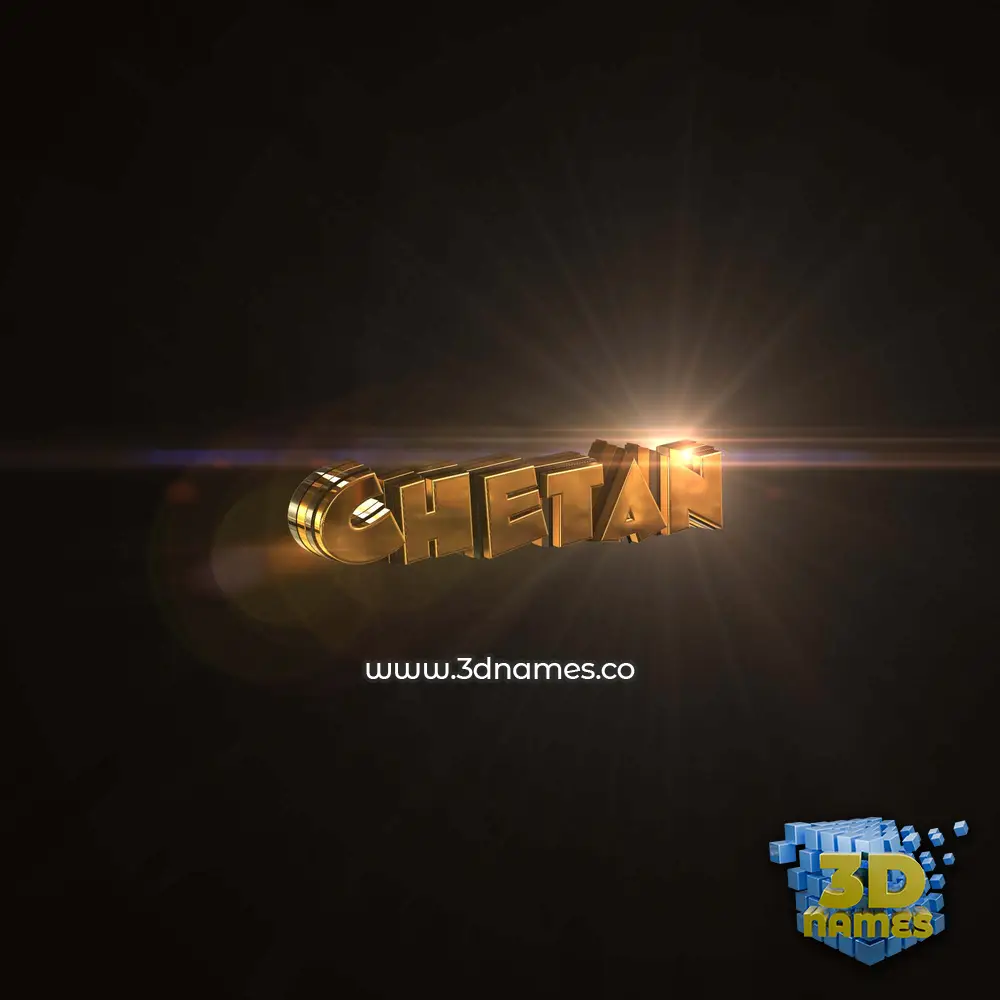 chetan in Golden Sparkle style - 3D name wallpaper