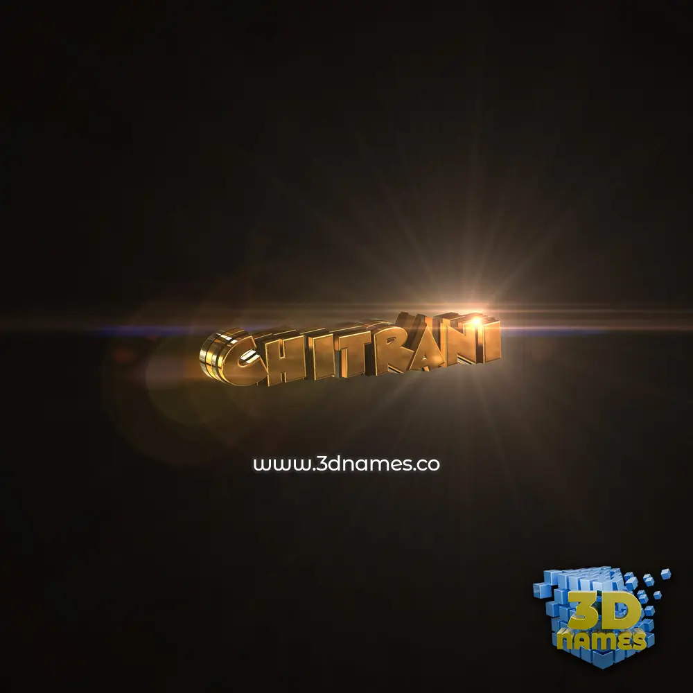 chitrani in Golden Sparkle style - 3D name wallpaper