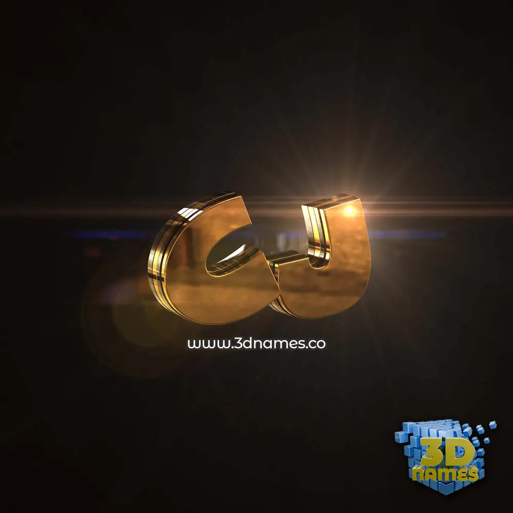 cj in Golden Sparkle style - 3D name wallpaper