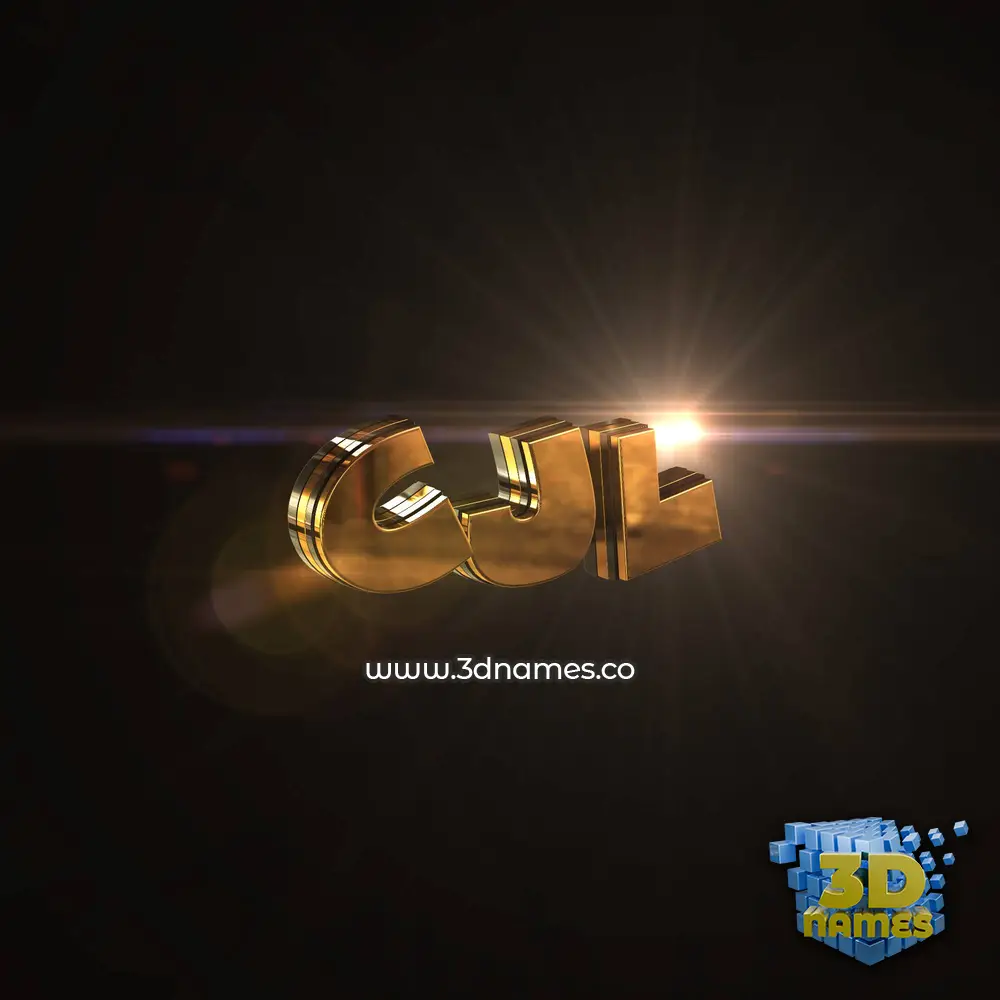 cjl in Golden Sparkle style - 3D name wallpaper