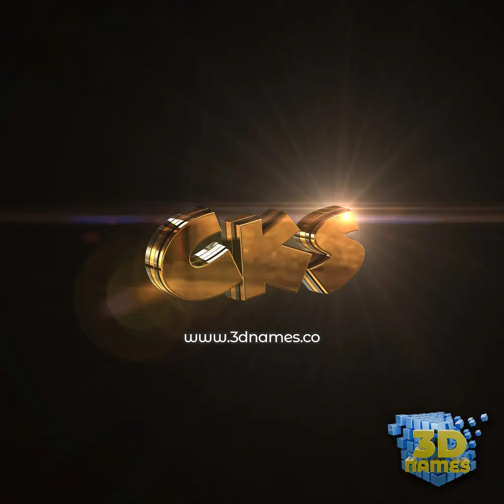 cks in Golden Sparkle style - 3D name wallpaper