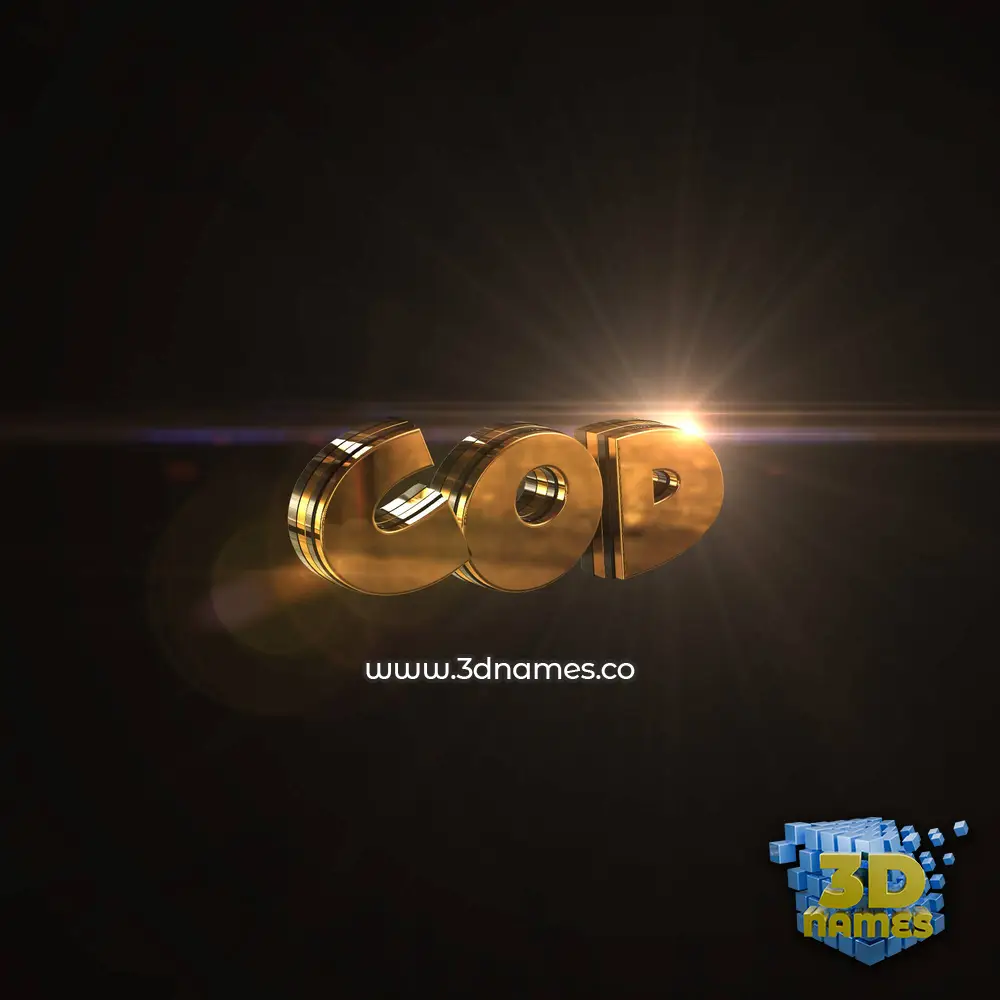 cod in Golden Sparkle style - 3D name wallpaper