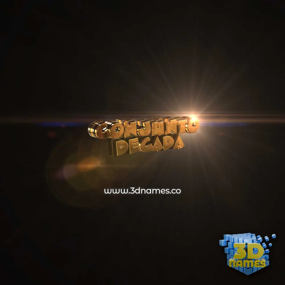 conjunto decada in Golden Sparkle style - 3D name wallpaper