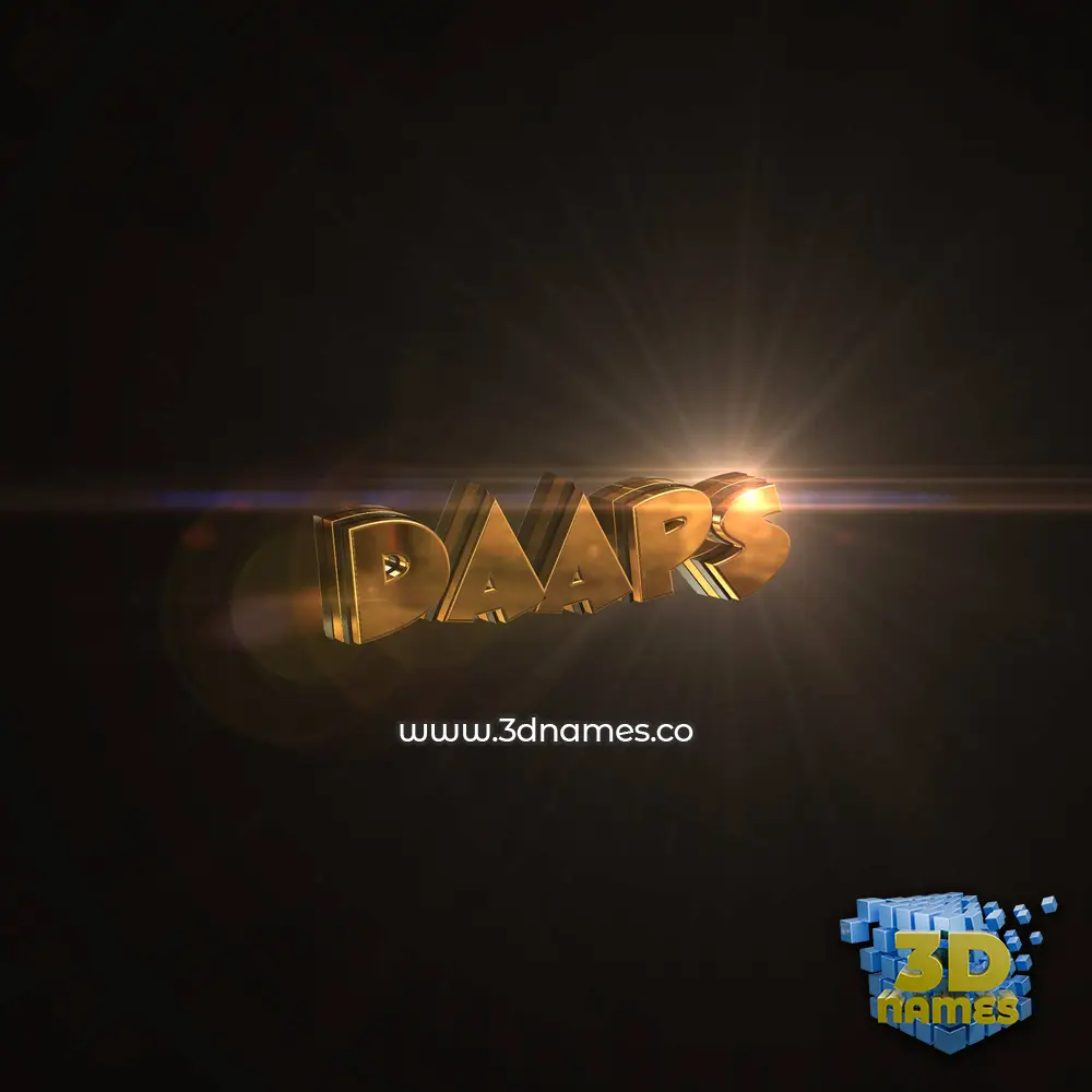 daaps in Golden Sparkle style - 3D name wallpaper