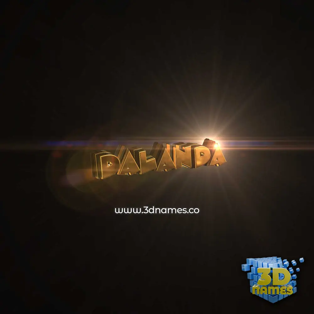 dalanda in Golden Sparkle style - 3D name wallpaper