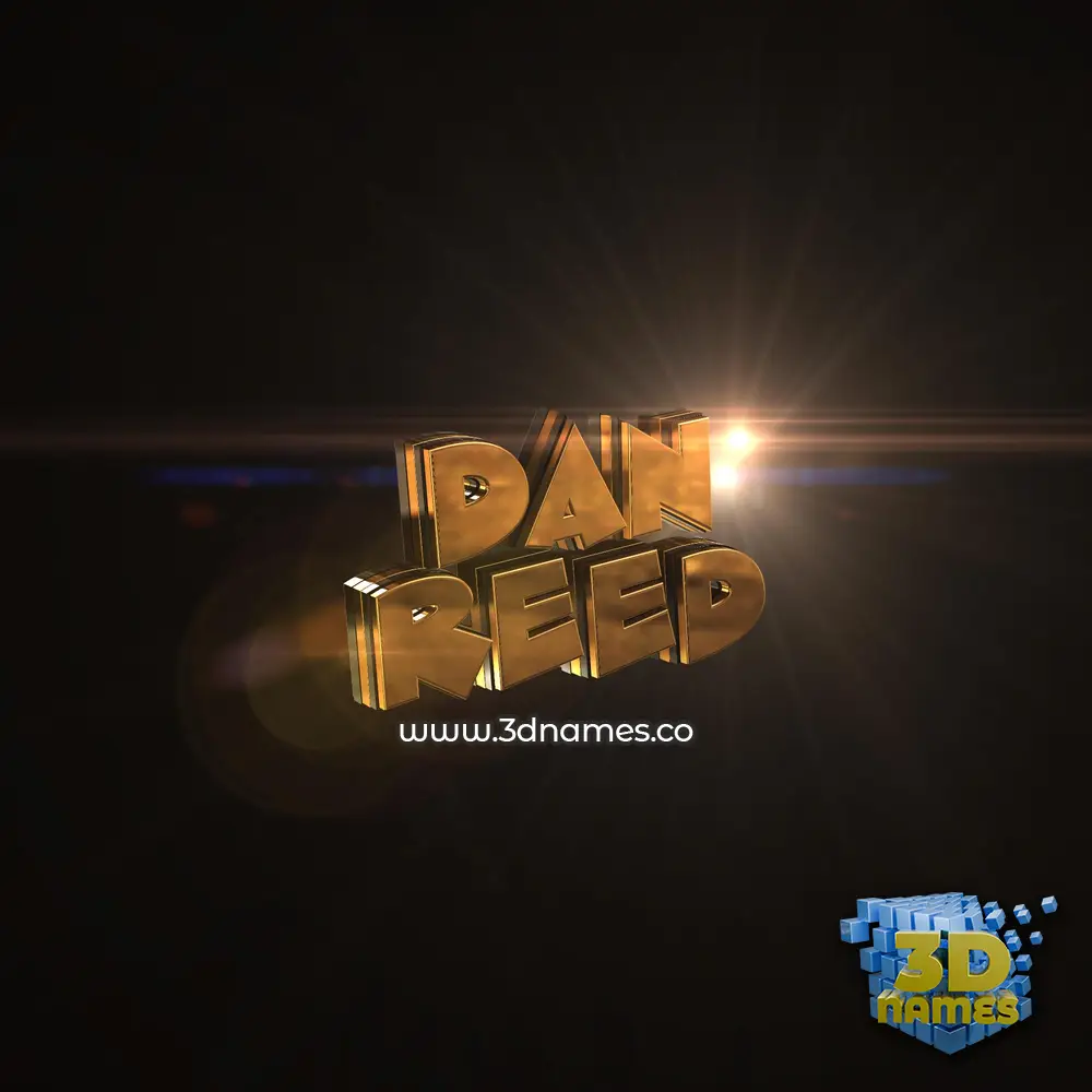 dan reed in Golden Sparkle style - 3D name wallpaper