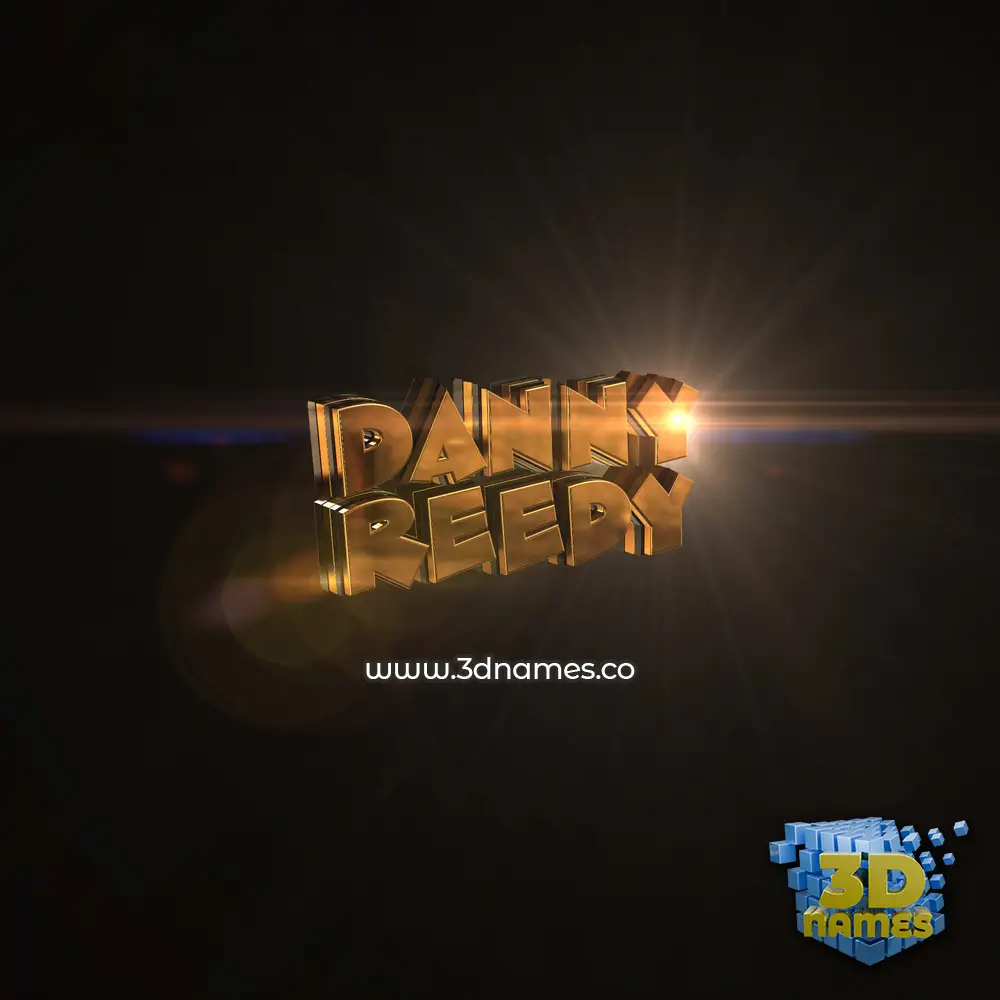 danny reedy in Golden Sparkle style - 3D name wallpaper
