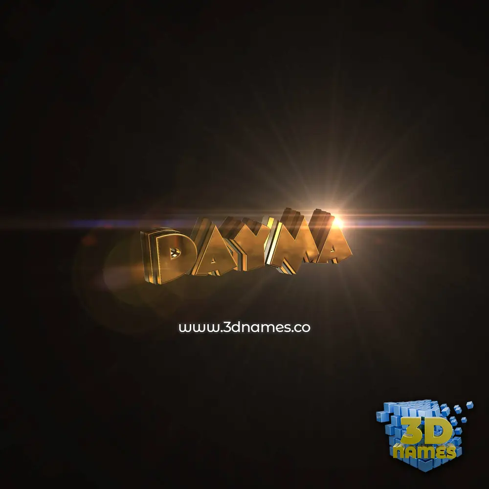 dayma in Golden Sparkle style - 3D name wallpaper