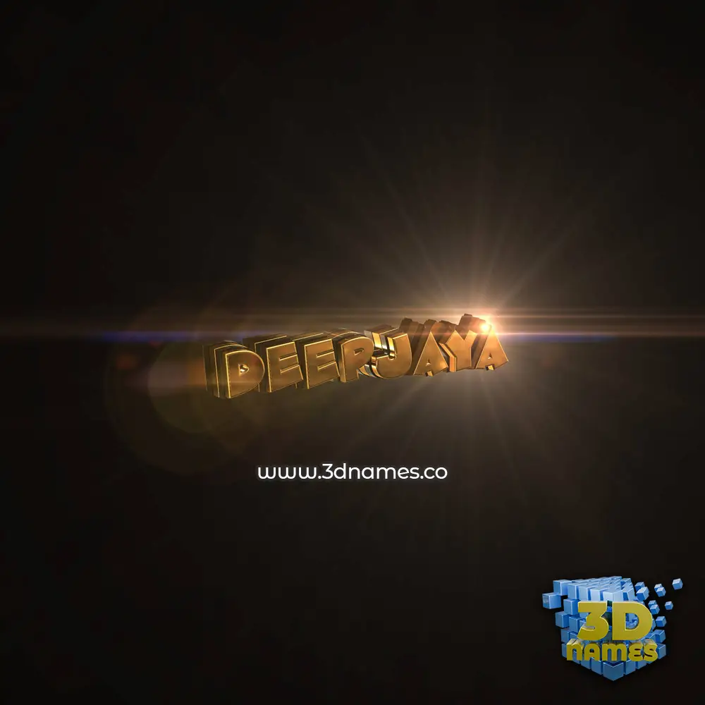 deepjaya in Golden Sparkle style - 3D name wallpaper