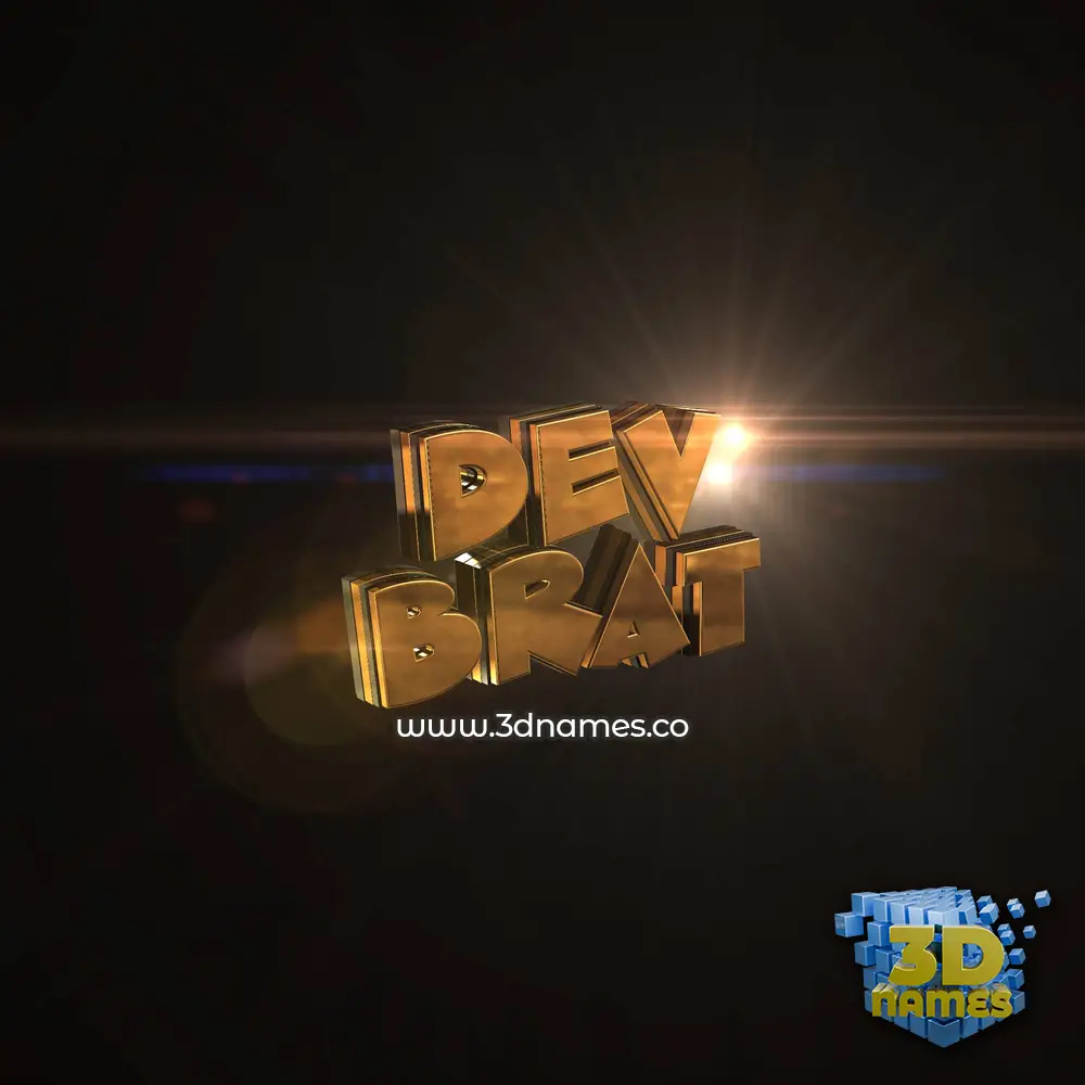 dev brat in Golden Sparkle style - 3D name wallpaper