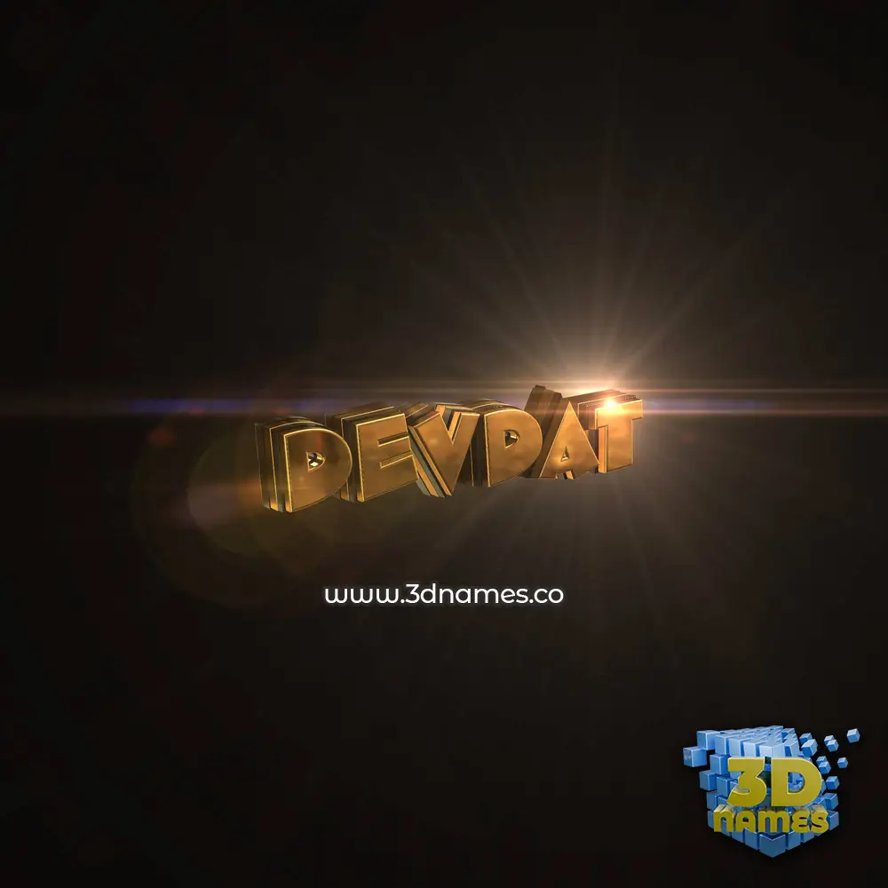 devdat in Golden Sparkle style - 3D name wallpaper