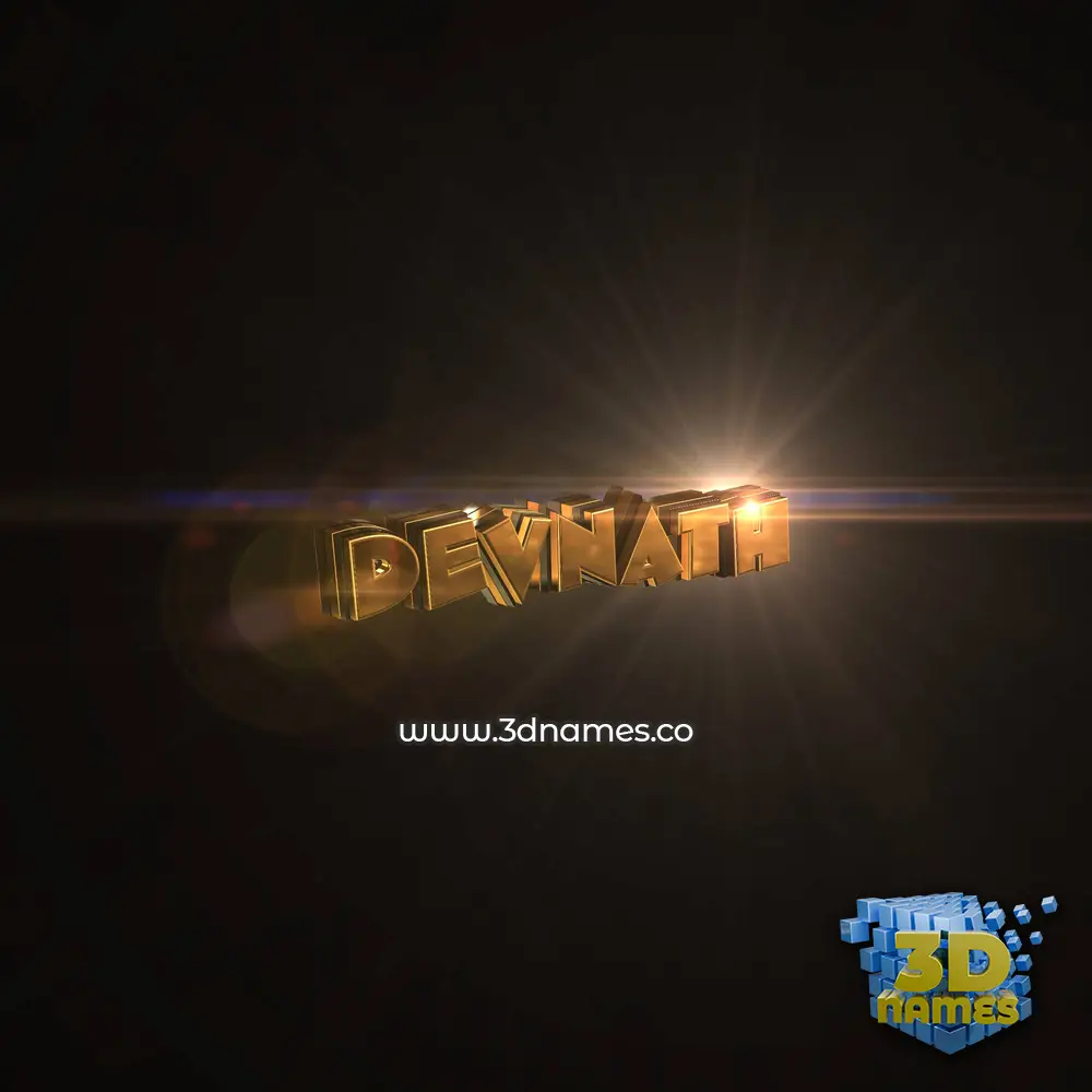 devnath in Golden Sparkle style - 3D name wallpaper