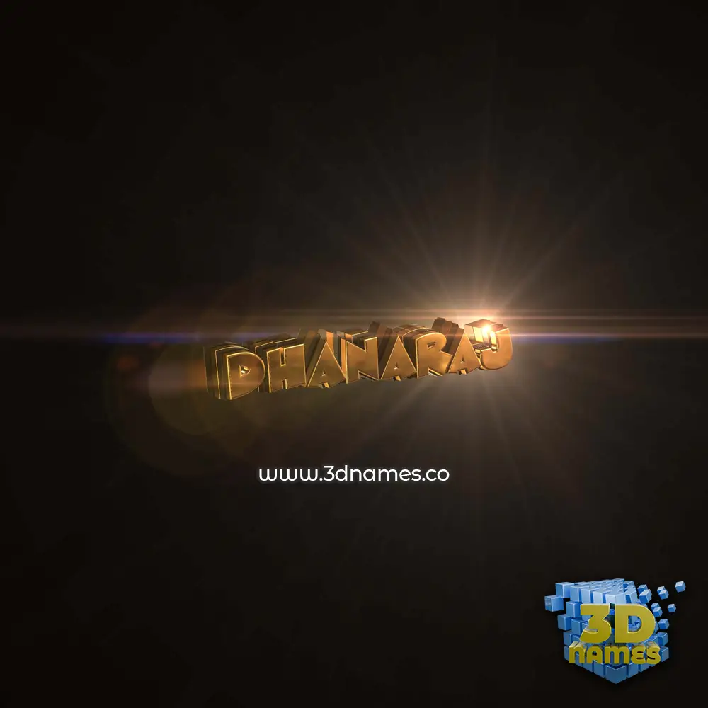 dhanaraj in Golden Sparkle style - 3D name wallpaper