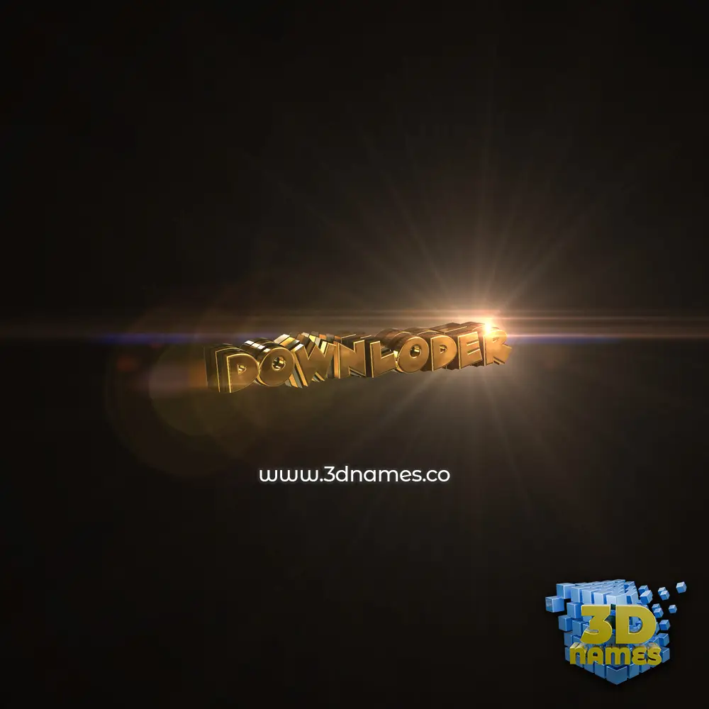 downloder in Golden Sparkle style - 3D name wallpaper