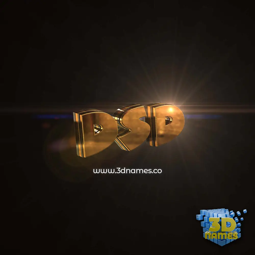dsd in Golden Sparkle style - 3D name wallpaper