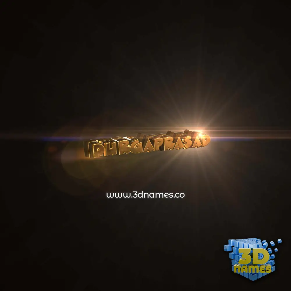 durgaprasad in Golden Sparkle style - 3D name wallpaper