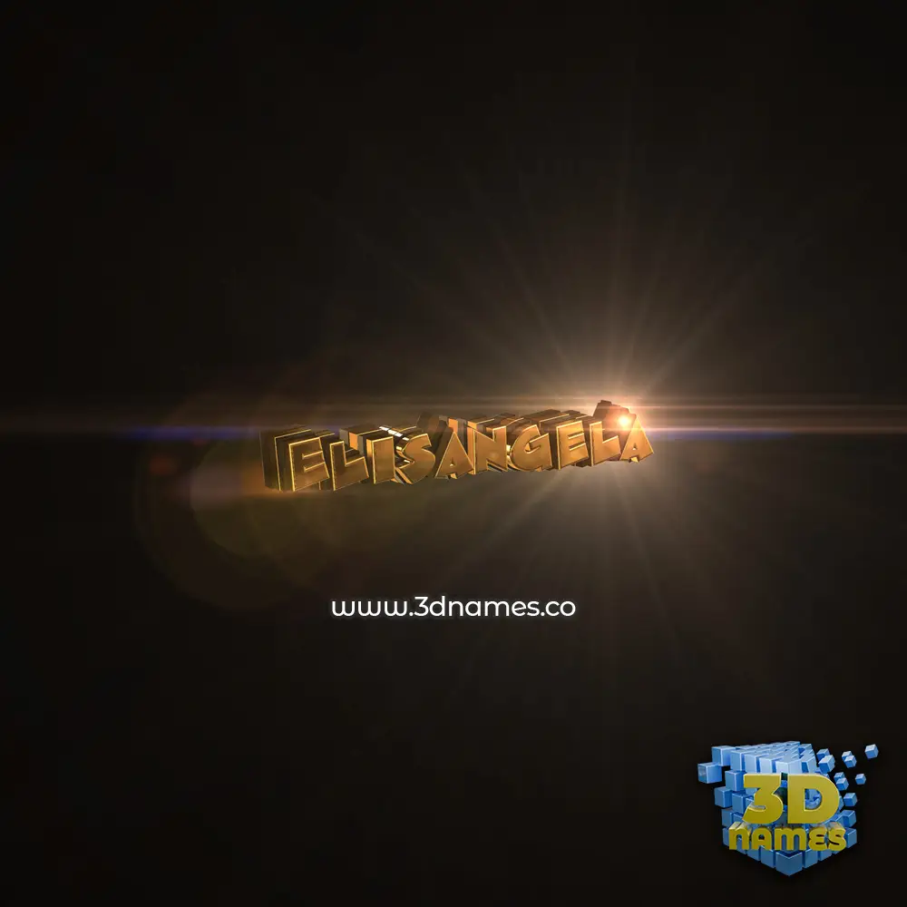elisangela in Golden Sparkle style - 3D name wallpaper