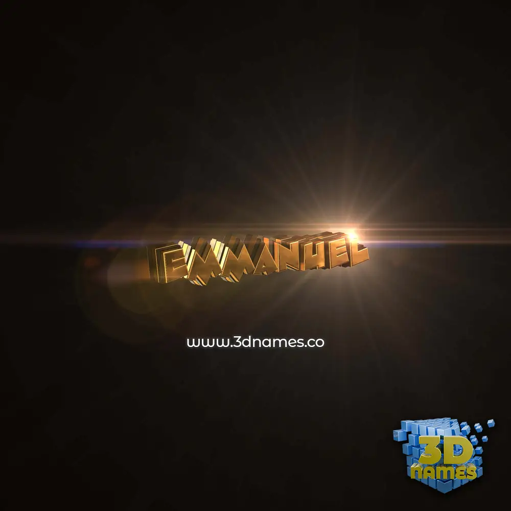 emmanuel in Golden Sparkle style - 3D name wallpaper