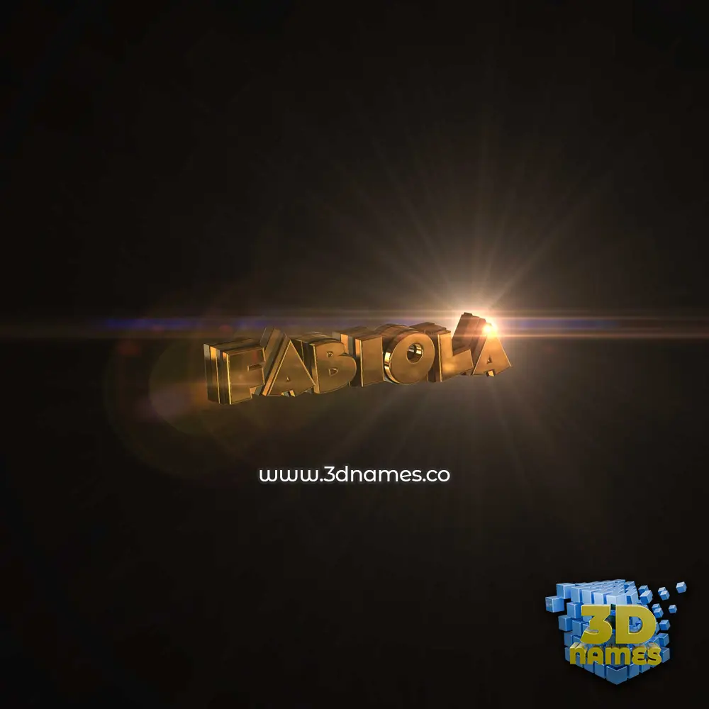 fabiola in Golden Sparkle style - 3D name wallpaper